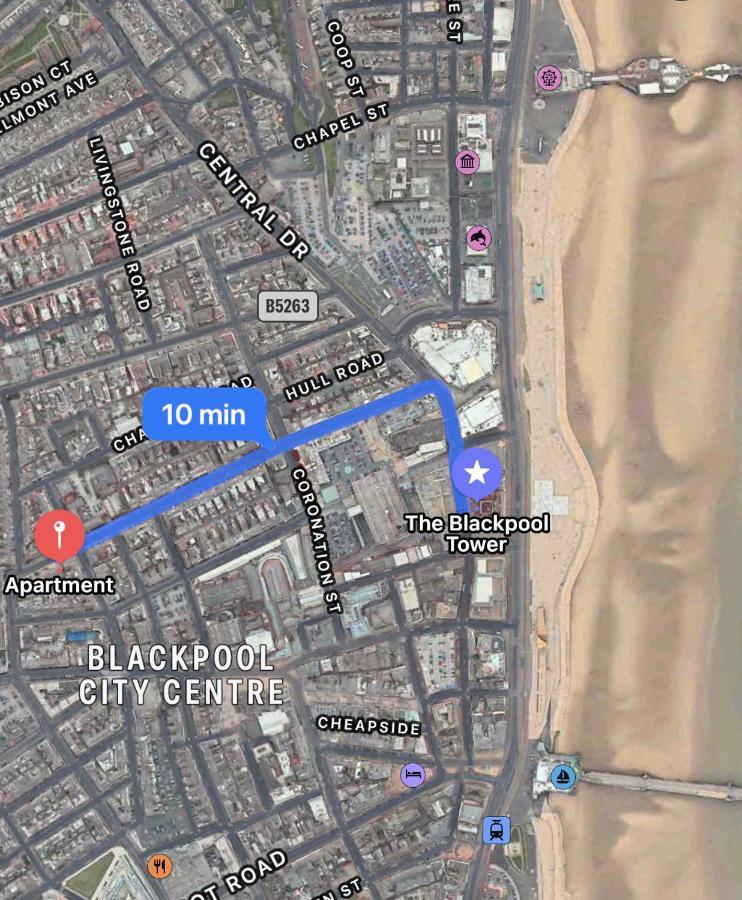 Safari Apartment, Free Parking, 10Min Walk To Blackpool Tower, Sleeps 12 Bagian luar foto